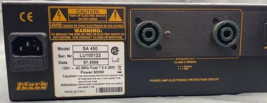 MARK BASS 300 8OHM ,500W 4OHM HEAD 2